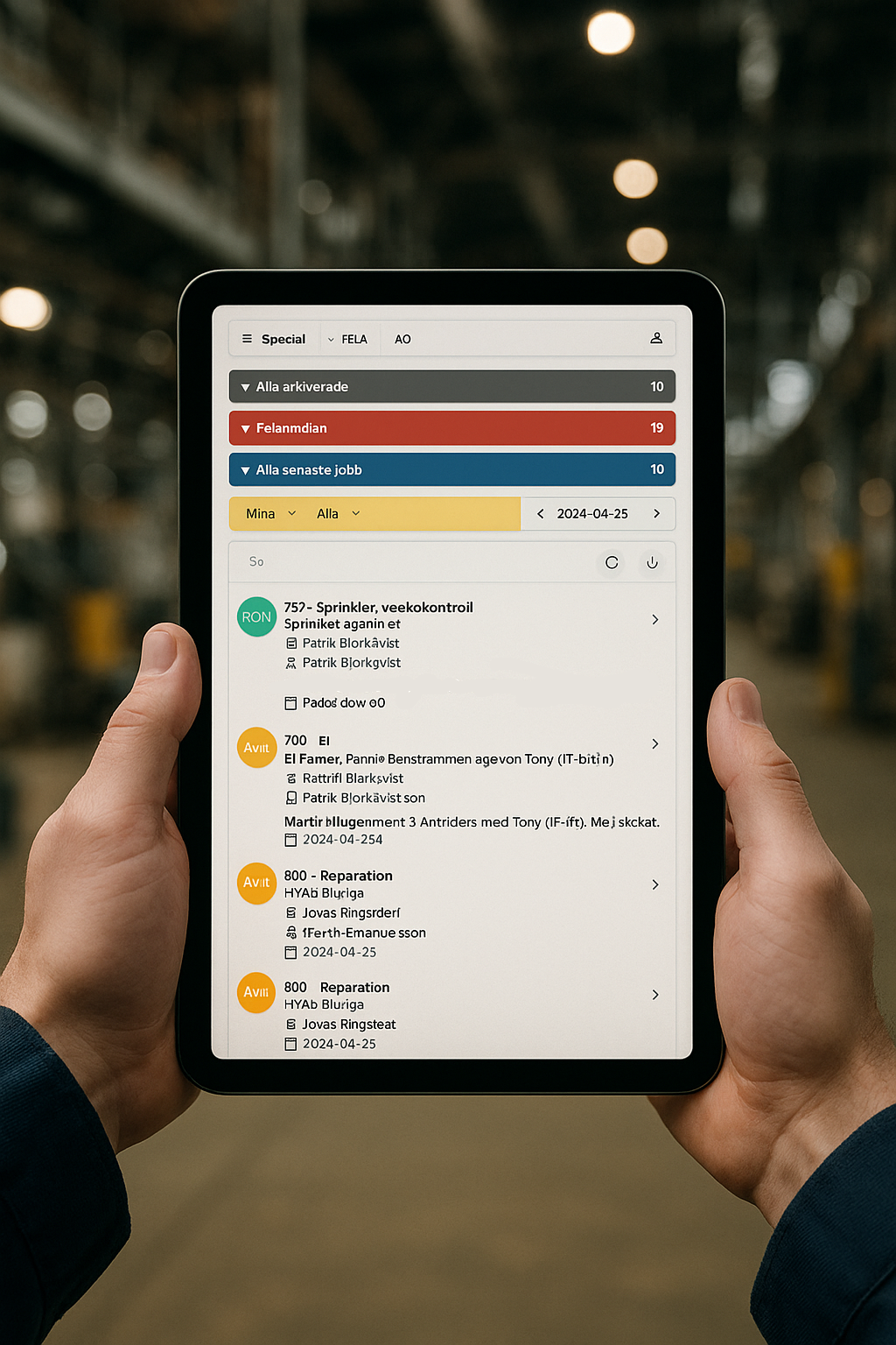axami ipad underhållssystem